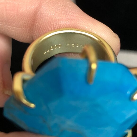 Kendra Scott Ring Large Blue Stone Size 8  ** - Picture 4 of 6